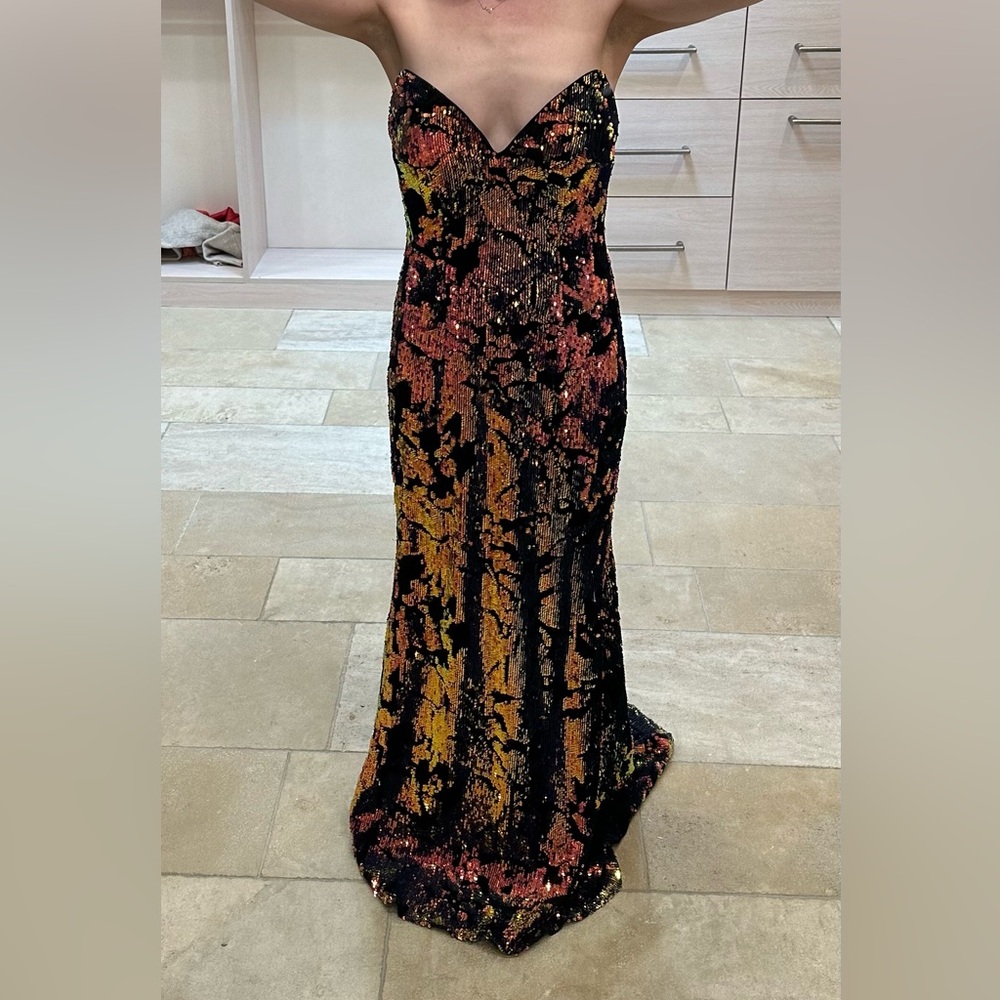 Worn once. Jovani sequin evening gown: style #62026